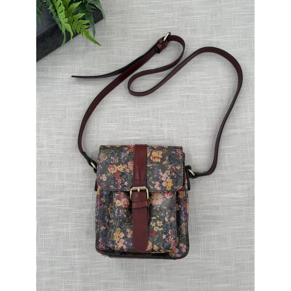 Patrica Nash Floral Crossbody Bag Cottagecore Dark Academia Boho Leather Purse